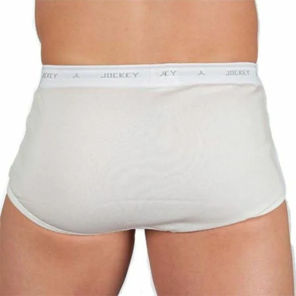 3 x Jockey White Y-Front Mens Underwear Briefs Trunks Plus Size