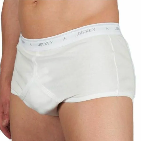 3 x Jockey White Y-Front Mens Underwear Briefs Trunks Plus Size