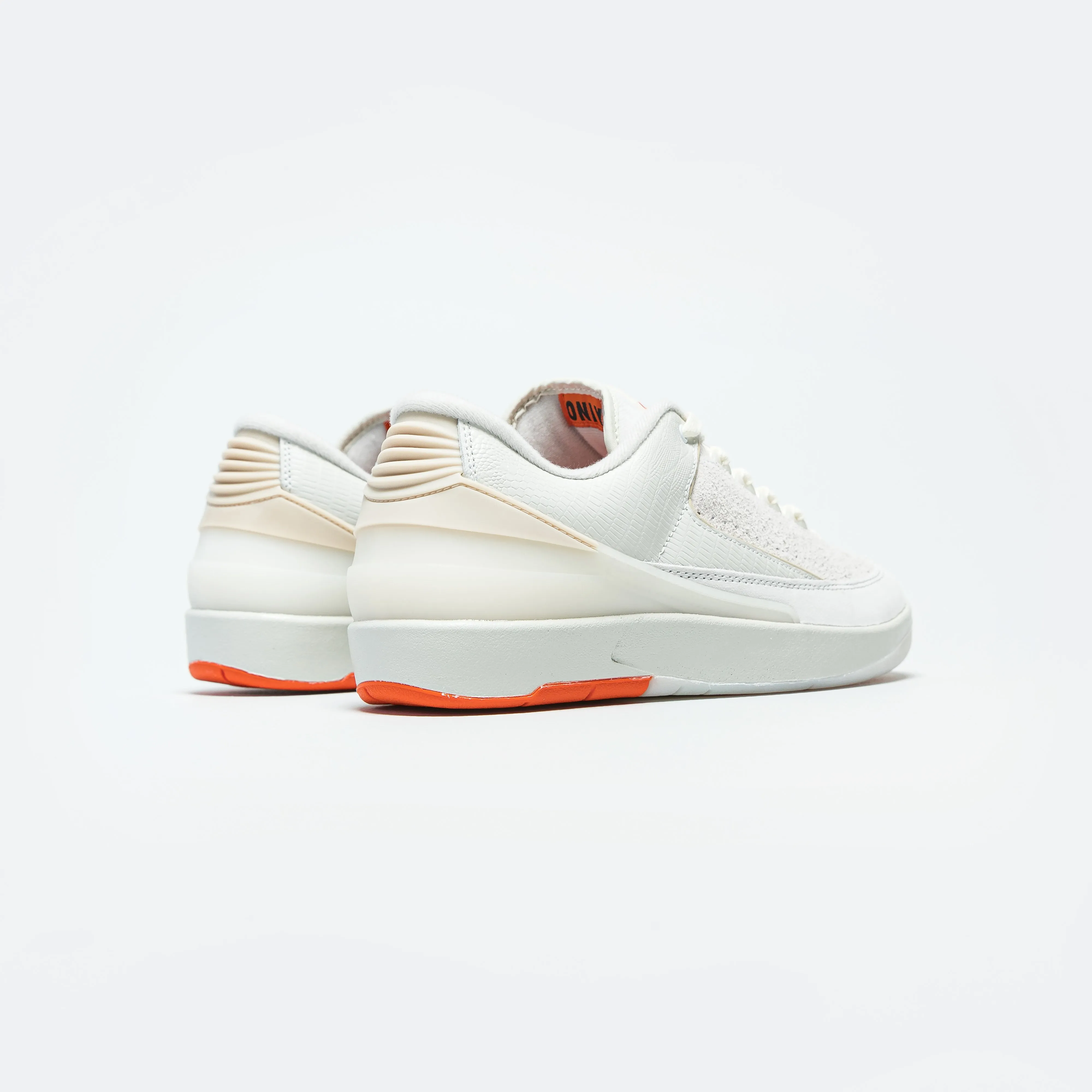 Air Jordan 2 Retro Low x Shelflife - White/Sail/Light Bone/Bright Mandarin