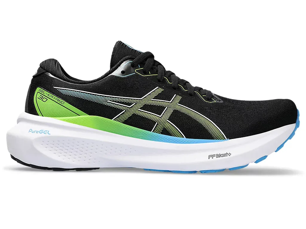 Asics Gel Kayano 30 Men's Running Shoes | Black/Electric Lime