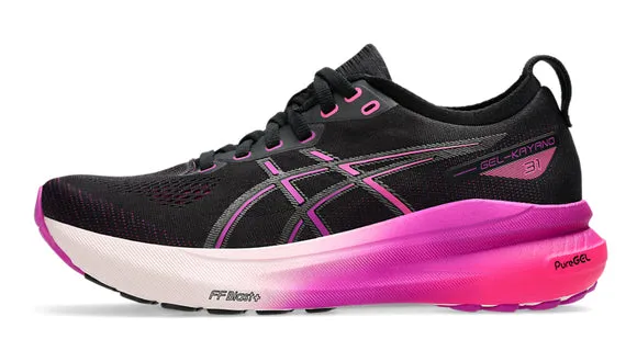 Asics Gel Kayano 31 (D Width) - Black/Magenta (Womens)