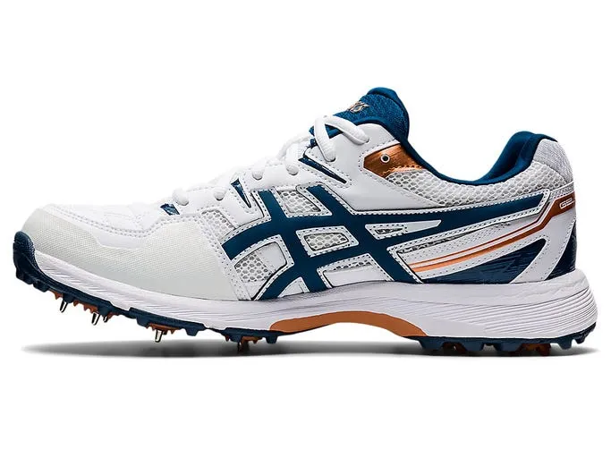 Asics Men's Gel Gully 6 Cricket Shoe - White/Mako Blue