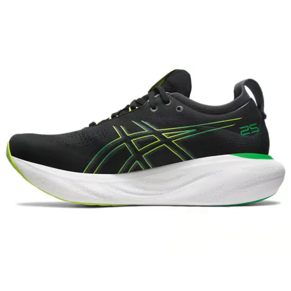 ASICS Men's Gel-Nimbus 25 Running Shoe (Black/Lime Zest)