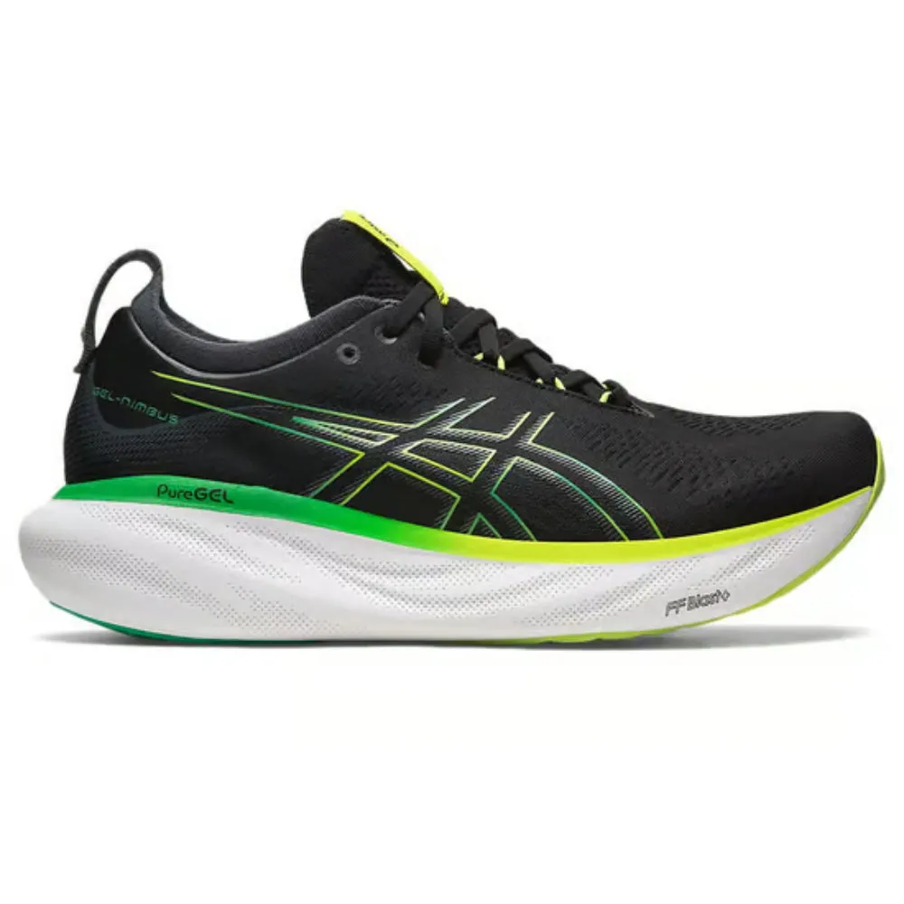 ASICS Men's Gel-Nimbus 25 Running Shoe (Black/Lime Zest)