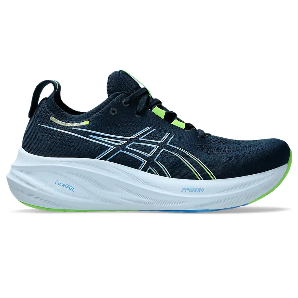 ASICS Men's Gel-Nimbus 26 Running Shoe (French Blue/Electric Lime)