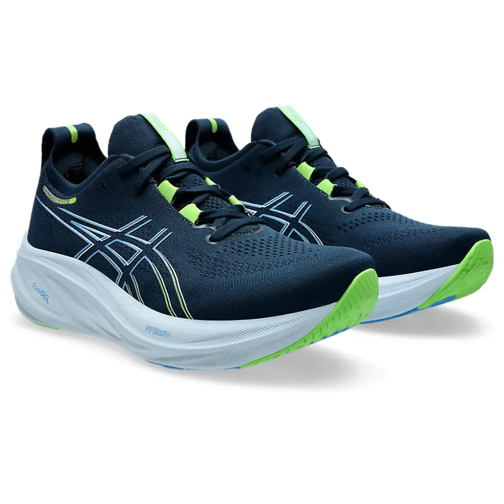 ASICS Men's Gel-Nimbus 26 Running Shoe (French Blue/Electric Lime)