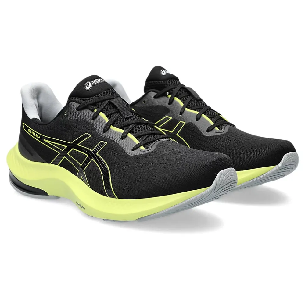 ASICS Mens Gel-Pulse 14 Running Shoe - Black with Glow Yellow Accents