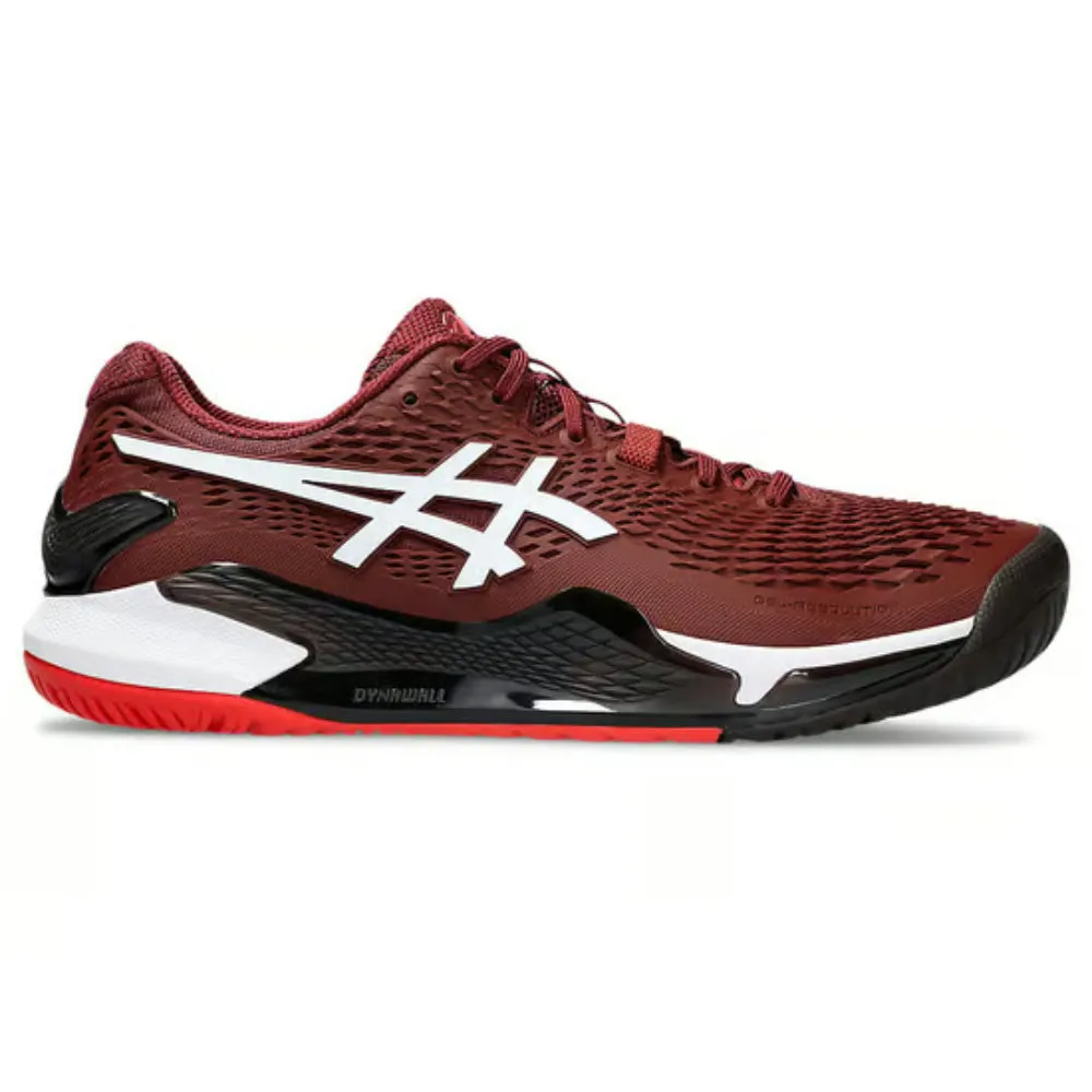 ASICS Men's Gel-Resolution 9 Tennis Shoe (Antique Red/White)