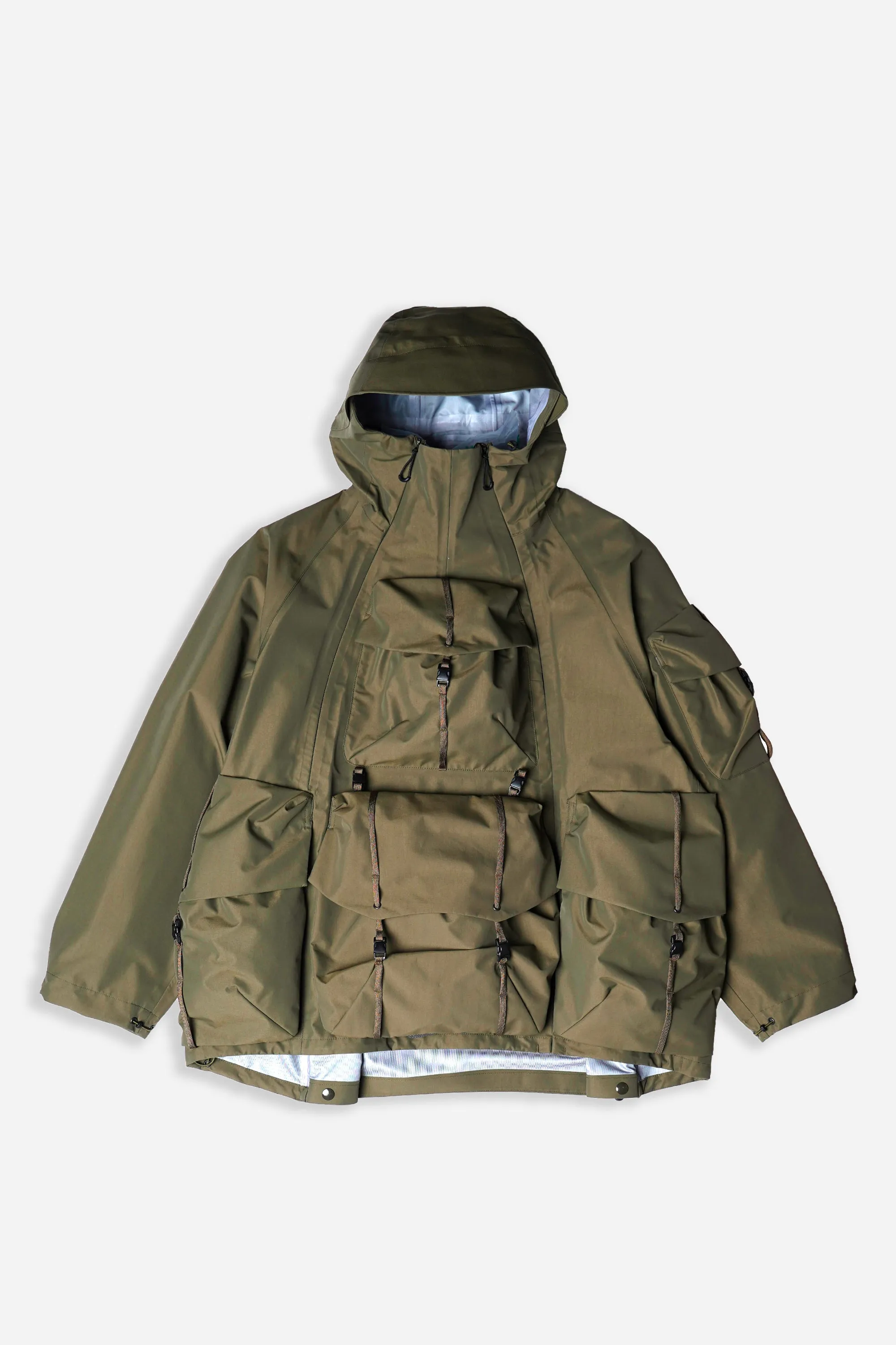 Back Pack Holder Hoodie Jacket Olive