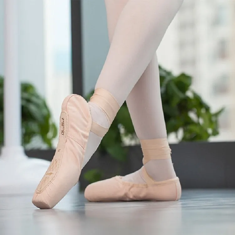 Ballet Lace Pointe Shoes Professional Flat Dance Shoes, Size: 39(Canvas   Silicone Case)