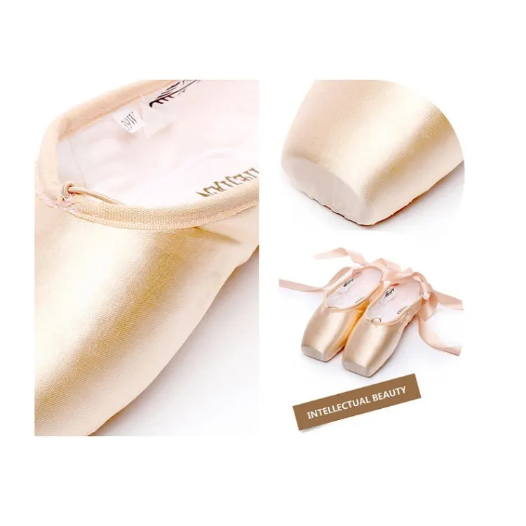 Ballet Lace Pointe Shoes Professional Flat Dance Shoes, Size: 39(Canvas   Silicone Case)