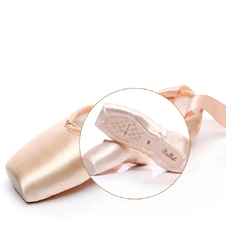 Ballet Lace Pointe Shoes Professional Flat Dance Shoes, Size: 39(Canvas   Silicone Case)