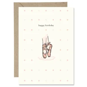 Birthday Ballet Shoes-The Paper Gull Card