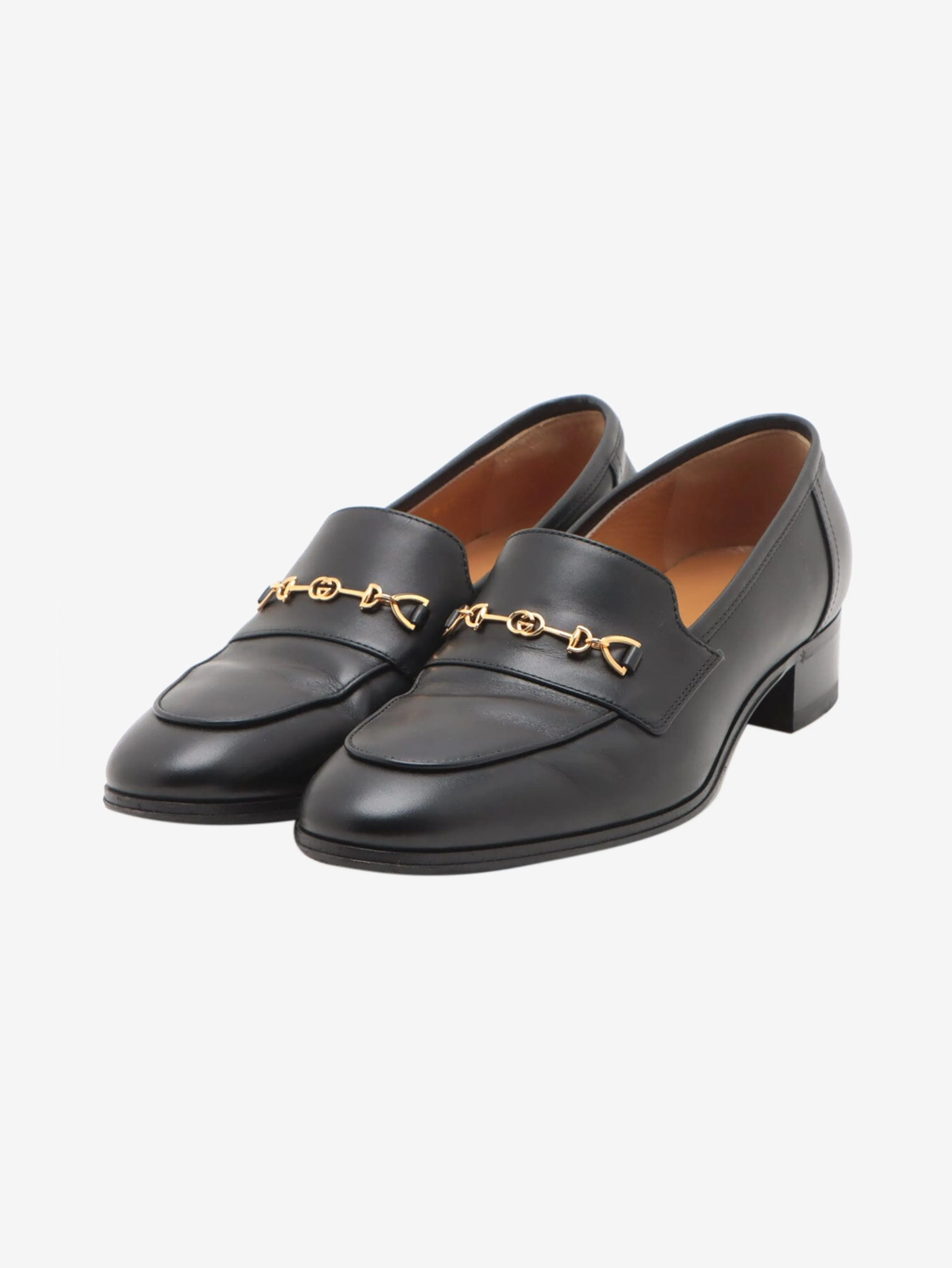 Black buckled loafers - size EU 37.5