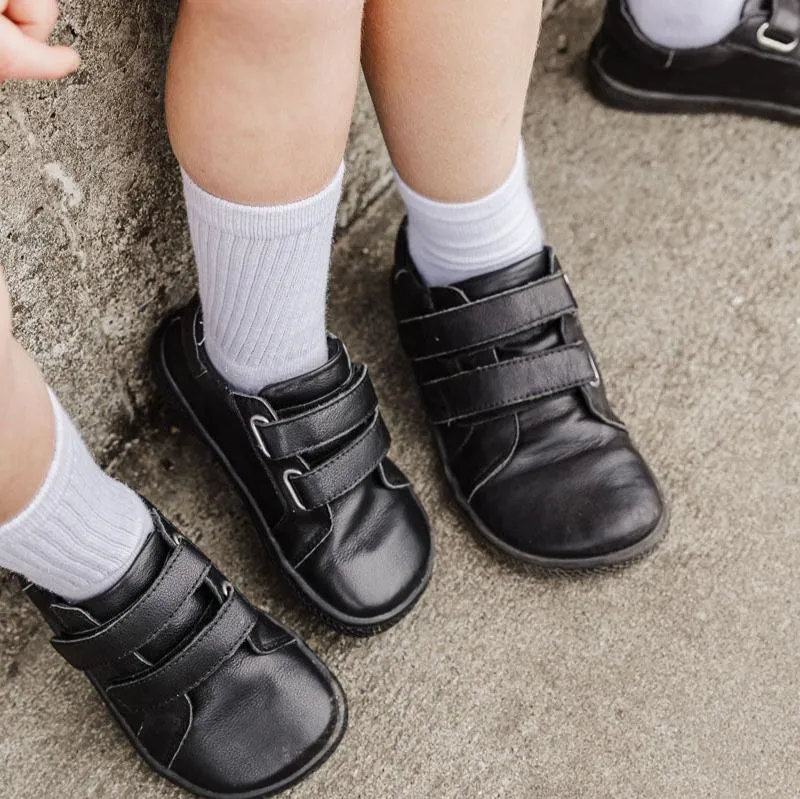 Bprimal Kids - Classic - Blackout (Leather) School Shoes