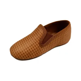 Brown Herringbone Loafers