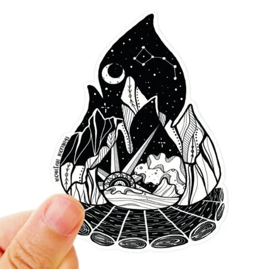 Campfire Vinyl Sticker