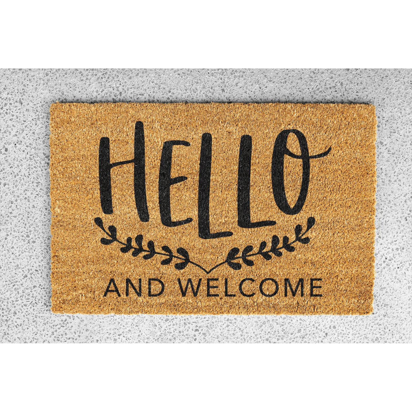 Coir Doormat - "Hello And Welcome"