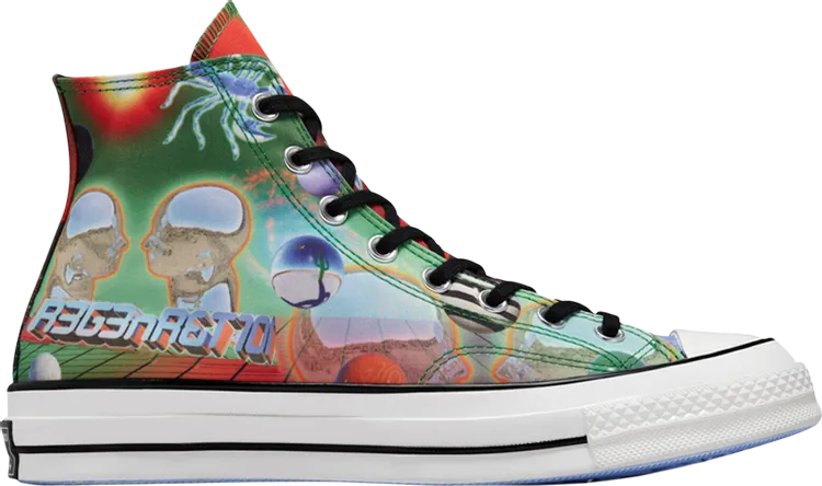 Converse Chuck 70 Outdoor Rave High Psychedelic Sneakers, Green