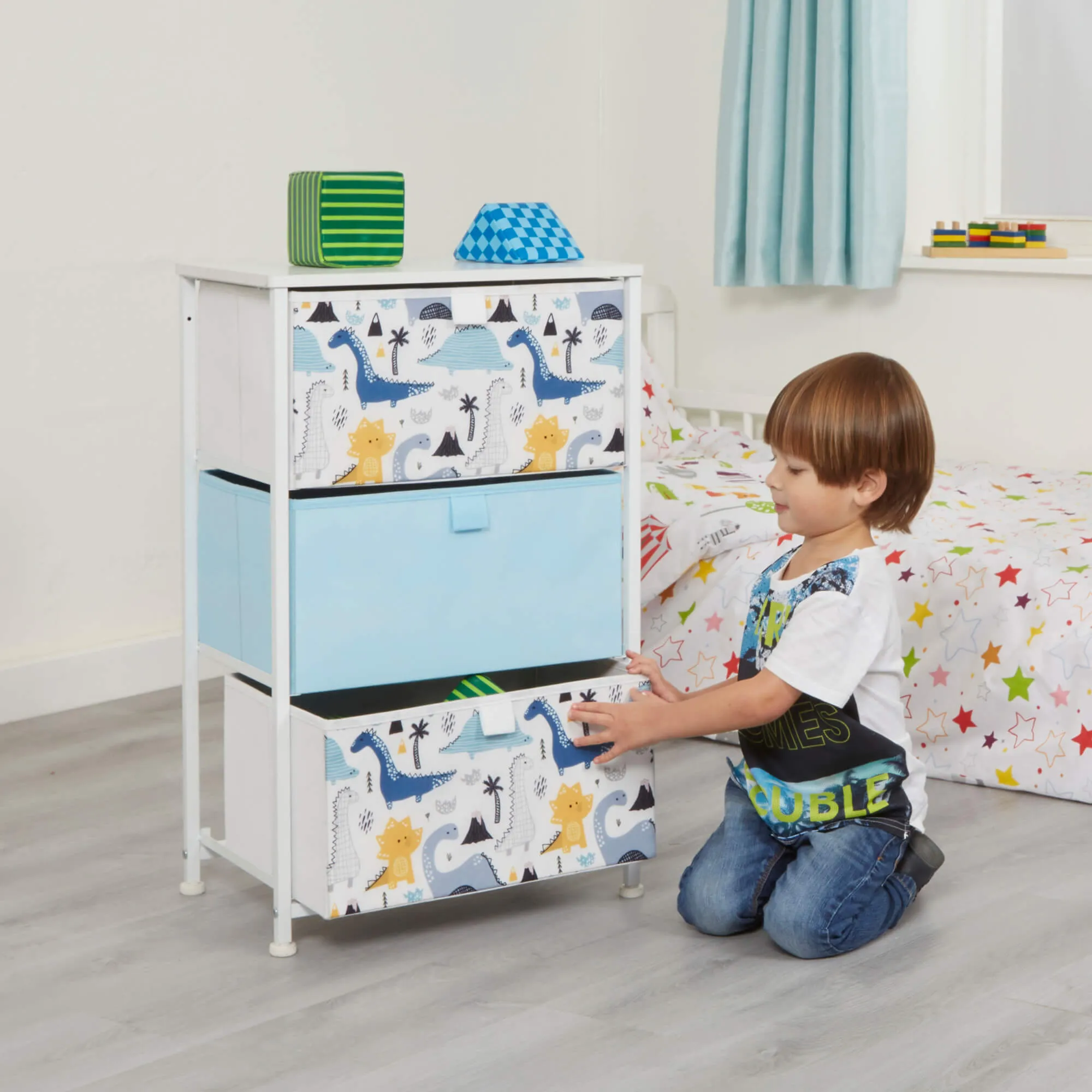 Dinosaur 3 Drawer Kids Storage Chest