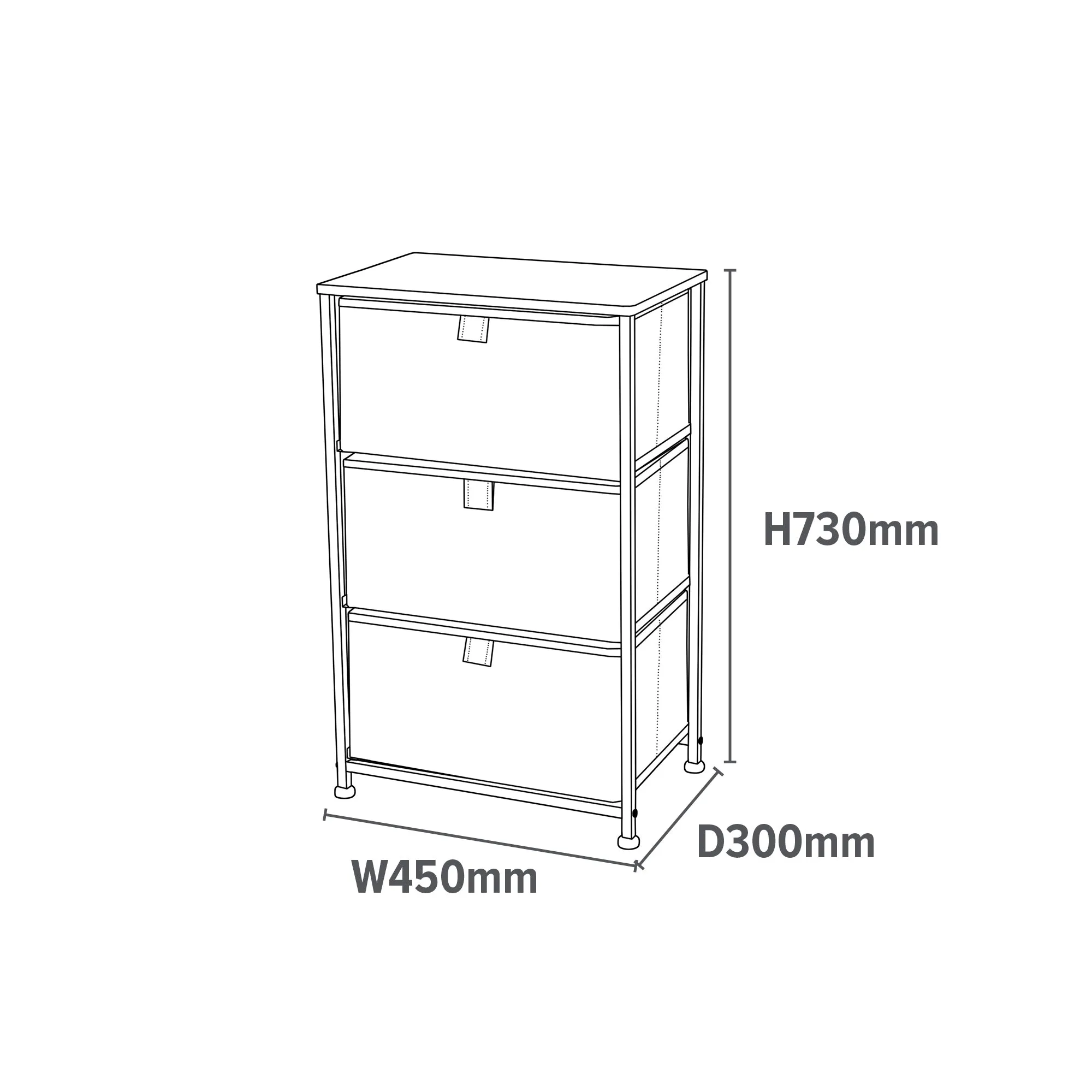 Dinosaur 3 Drawer Kids Storage Chest