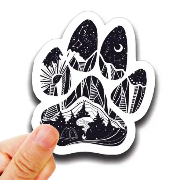 Dog Paw Vinyl Sticker