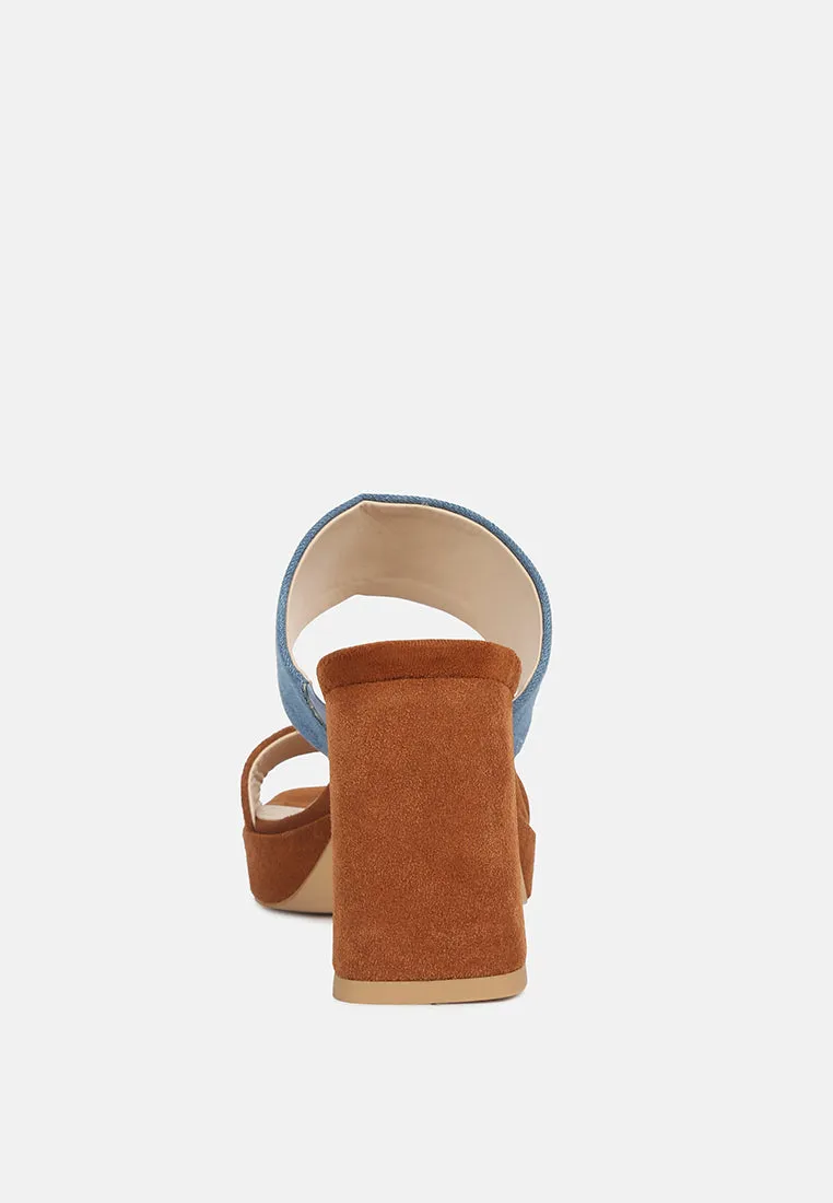 Eddlia Slip On Platform Sandals In Tan