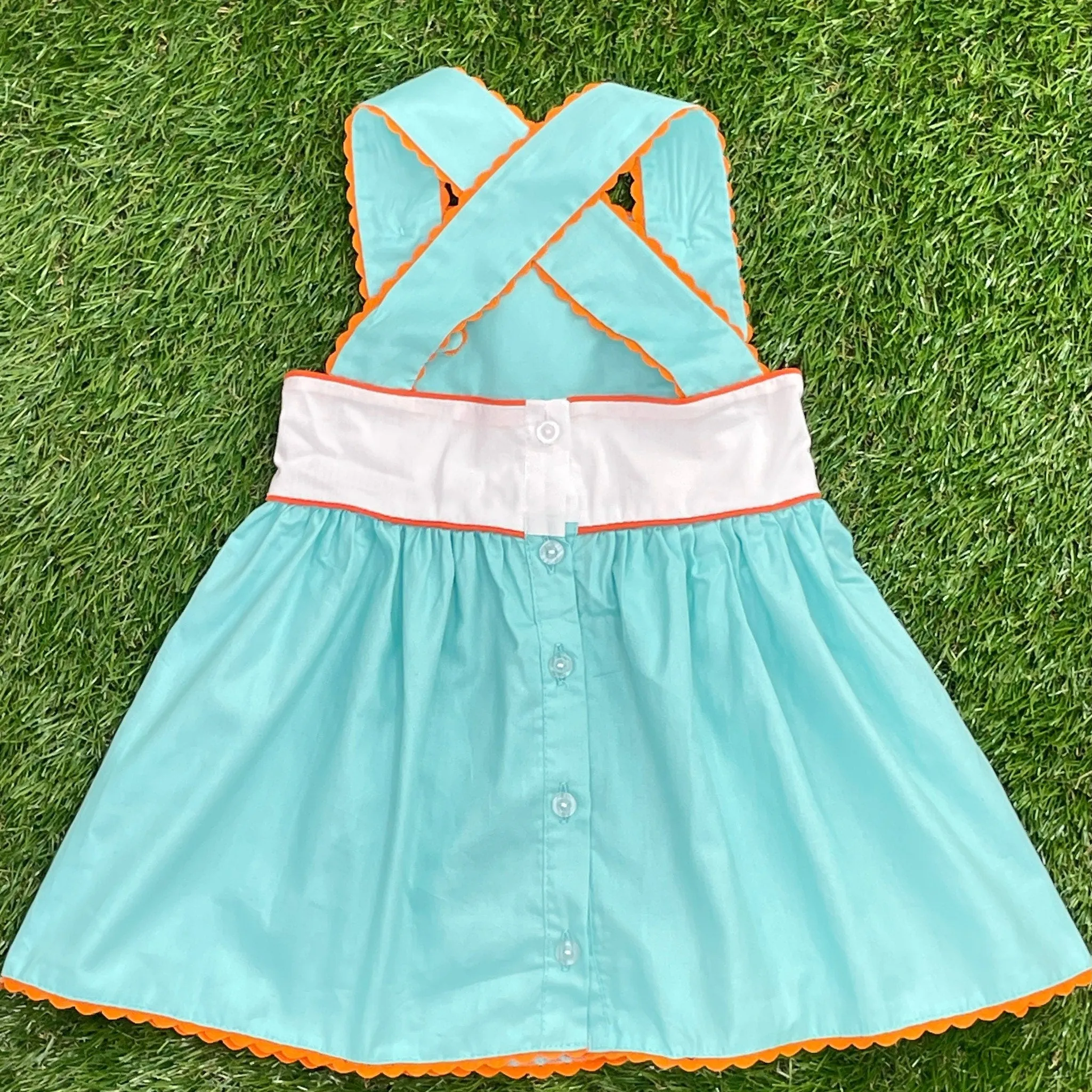 Embroidered Pumpkin Apron Dress