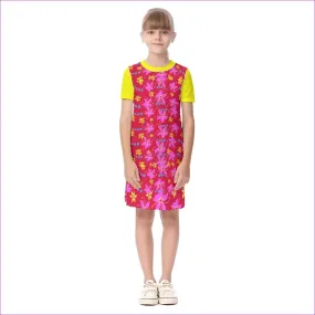 Floral Wear Kids Girls Short Sleeve Dress