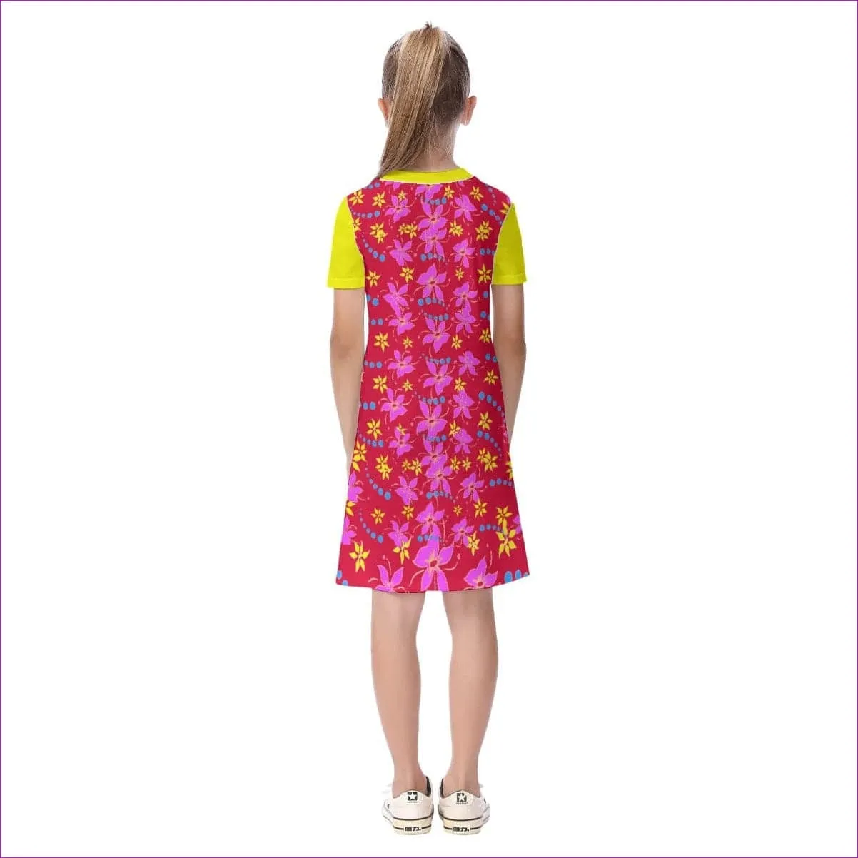 Floral Wear Kids Girls Short Sleeve Dress