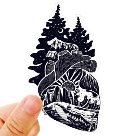 Forest Heart Vinyl Sticker