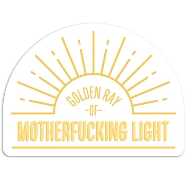 Golden Ray Of MF Light Vinyl Sticker