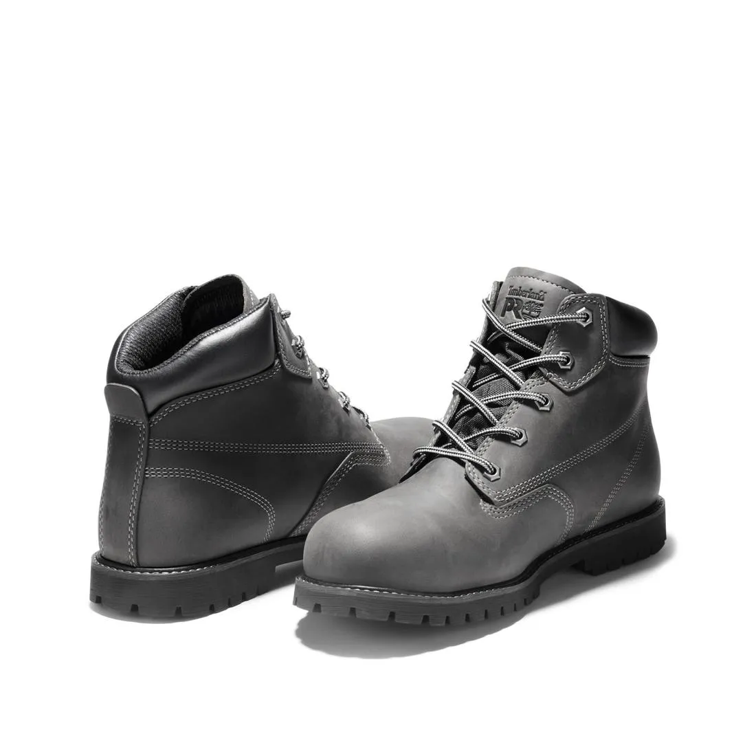 Black Gritstone 6-Inch Steel-Toe Work Boots with Enhanced Safety Features