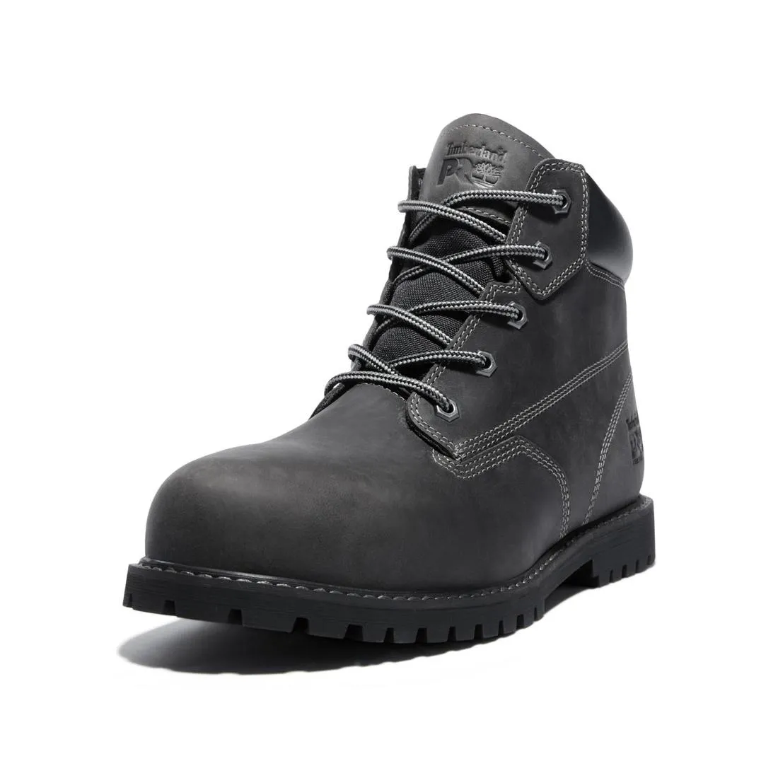 Black Gritstone 6-Inch Steel-Toe Work Boots with Enhanced Safety Features