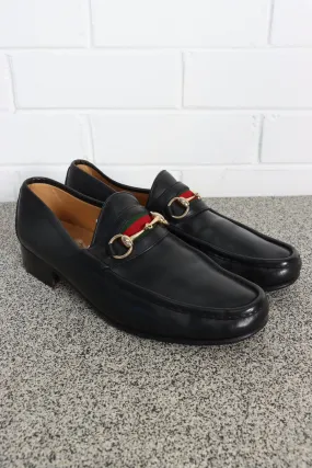 GUCCI Horsebit Green & Red Leather Loafers (M 45¼)