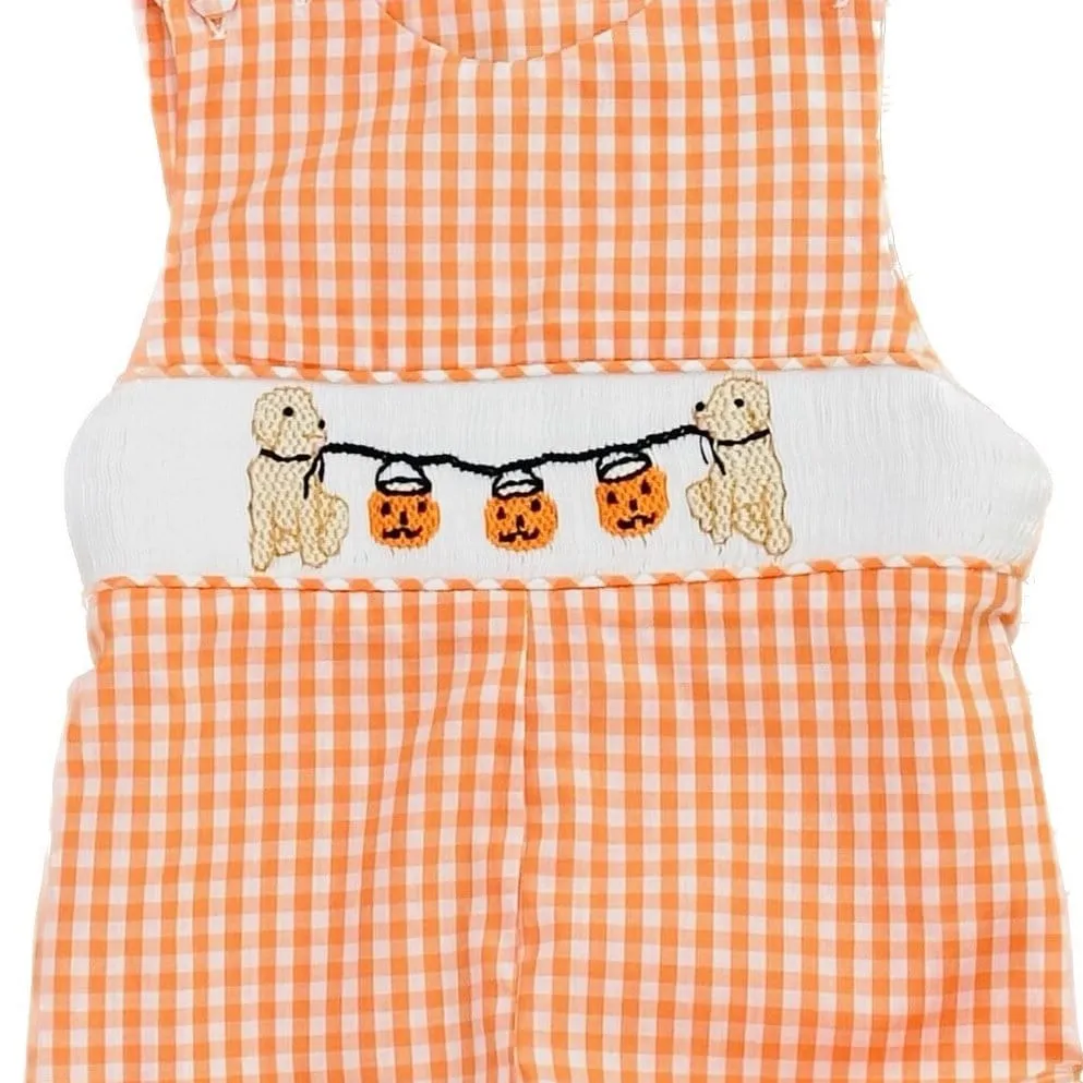 Halloween Smocked Puppy Longall