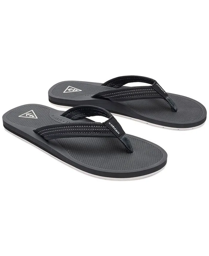 Hobgood Anchor Cobian Men's Waterproof Flip Flops, Black