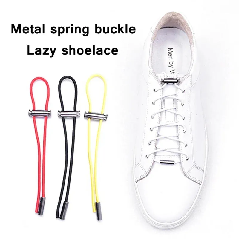 Lock & Go No-Tie Shoelaces - Elastic Laces with Metal Lock Button