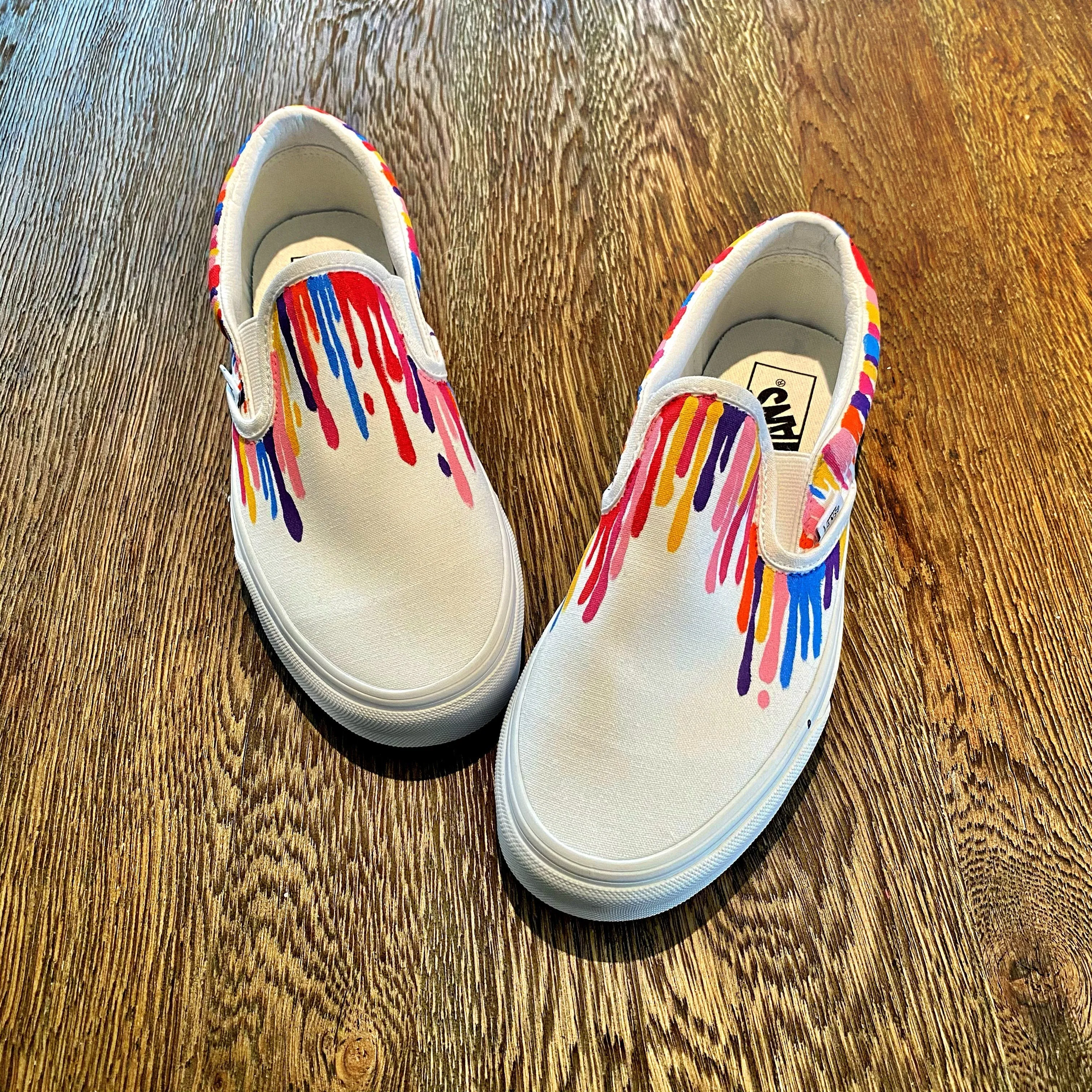 'MELTING VANS' PAINTED SNEAKERS