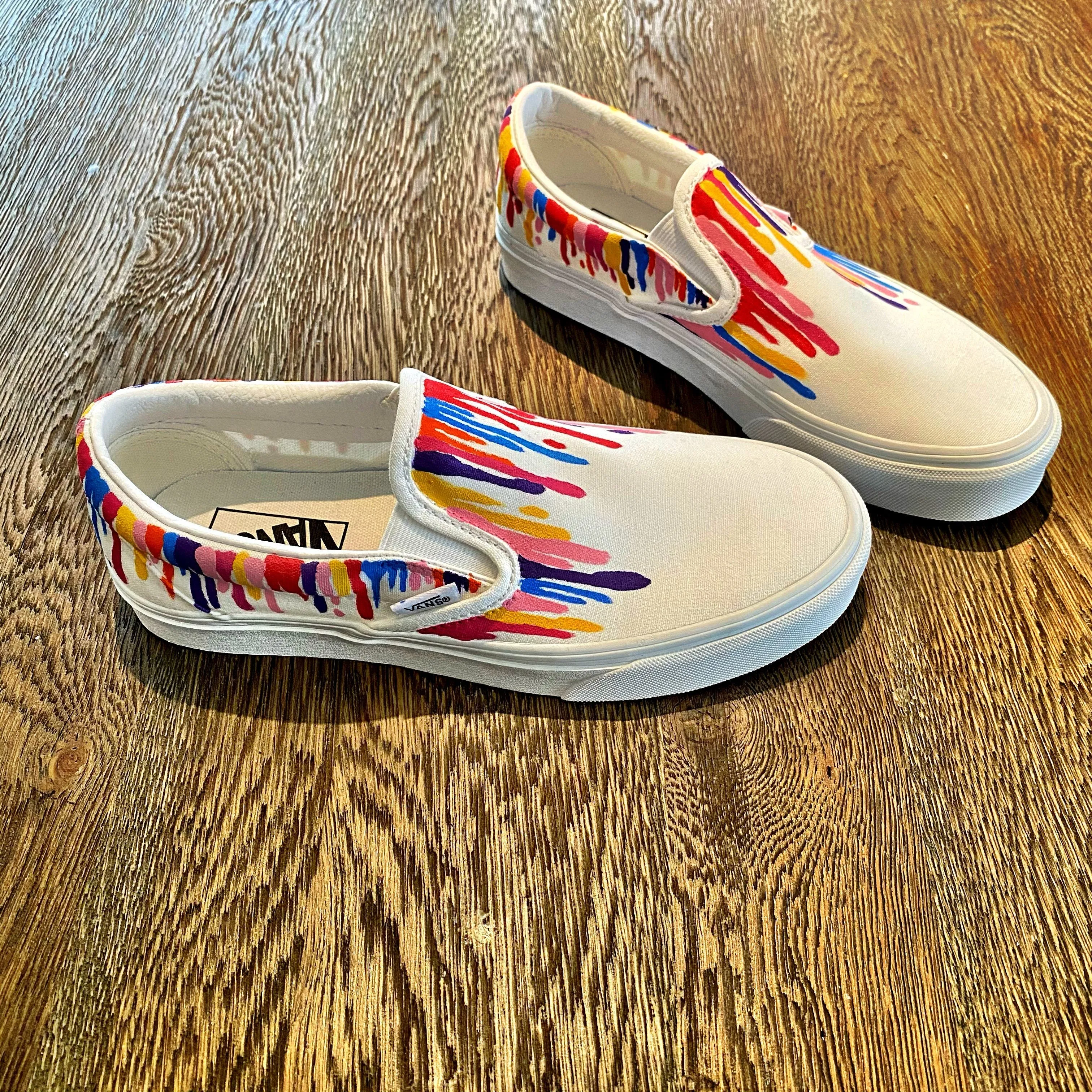 'MELTING VANS' PAINTED SNEAKERS