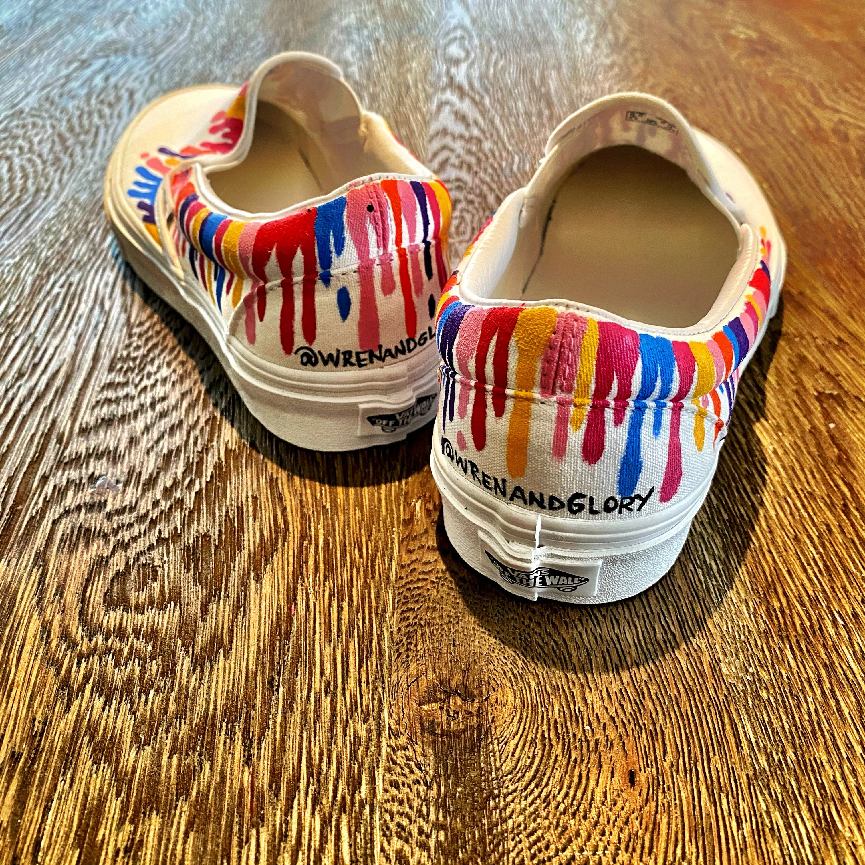 'MELTING VANS' PAINTED SNEAKERS