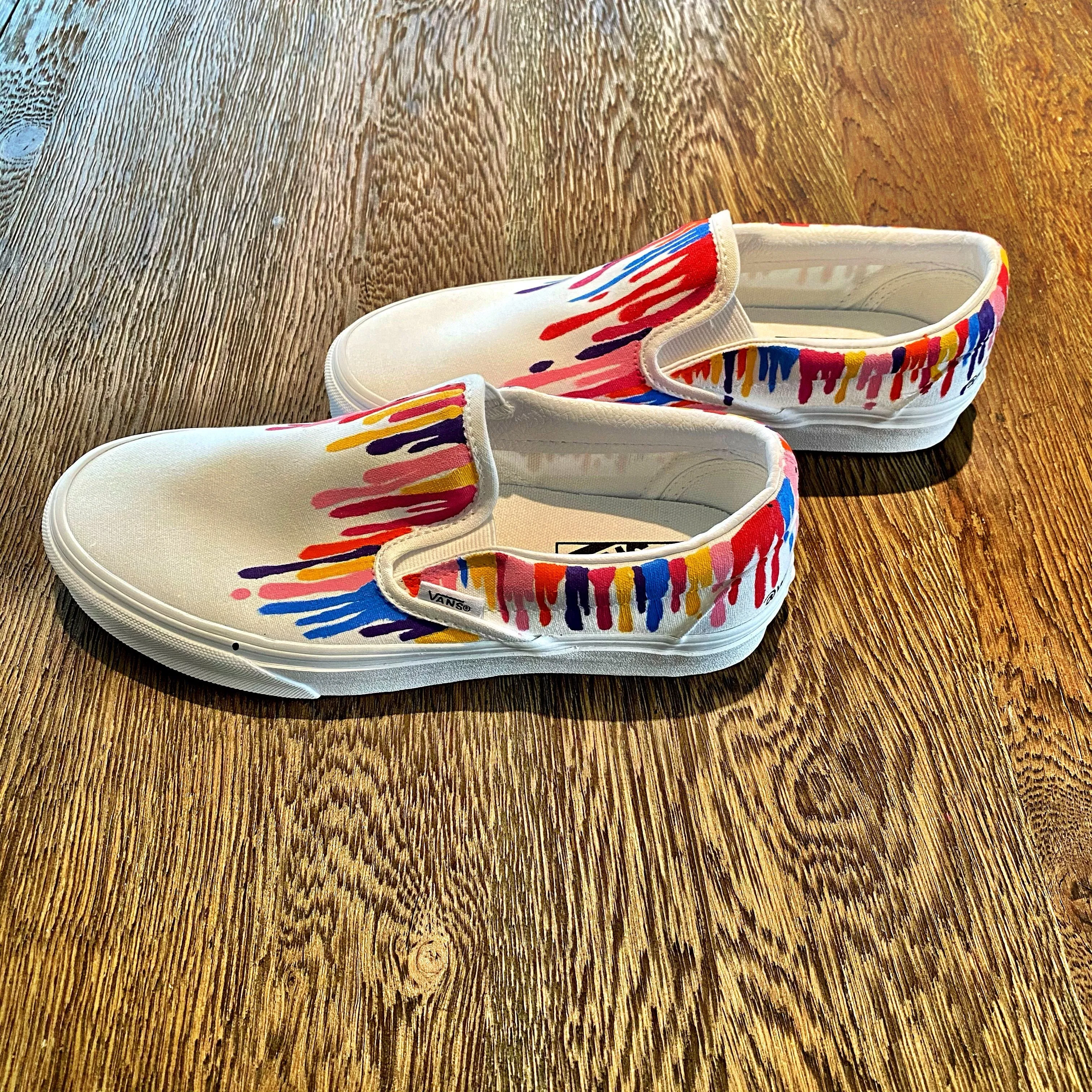 'MELTING VANS' PAINTED SNEAKERS