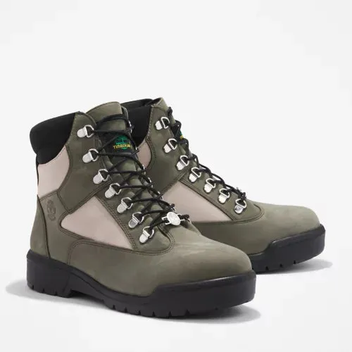 Men's Timberland 6-INCH WATERPROOF FIELD BOOTS - DK GREEN/NUBUCK