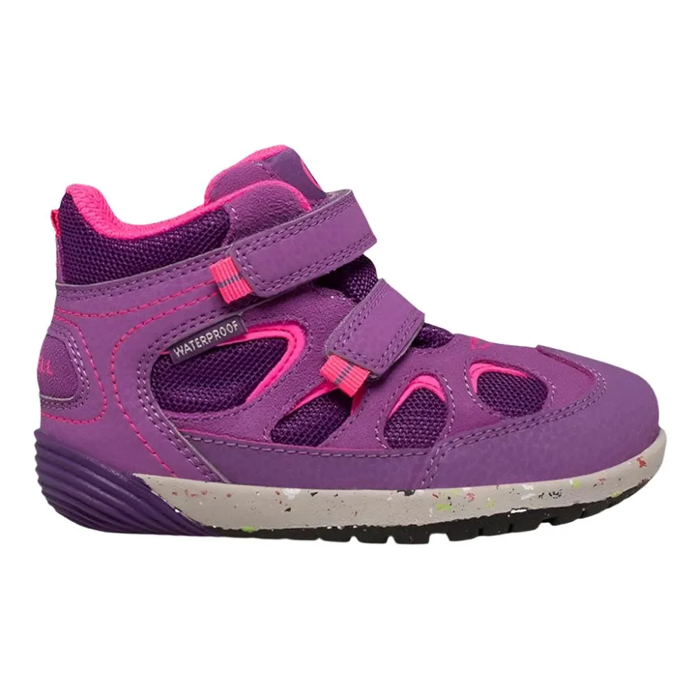 Merrell Toddler Girls Bare Steps Jr. Velcro Boots Purple / Berry