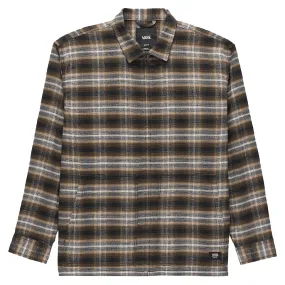 Montwood zip flannel shirt - Black / Sepia