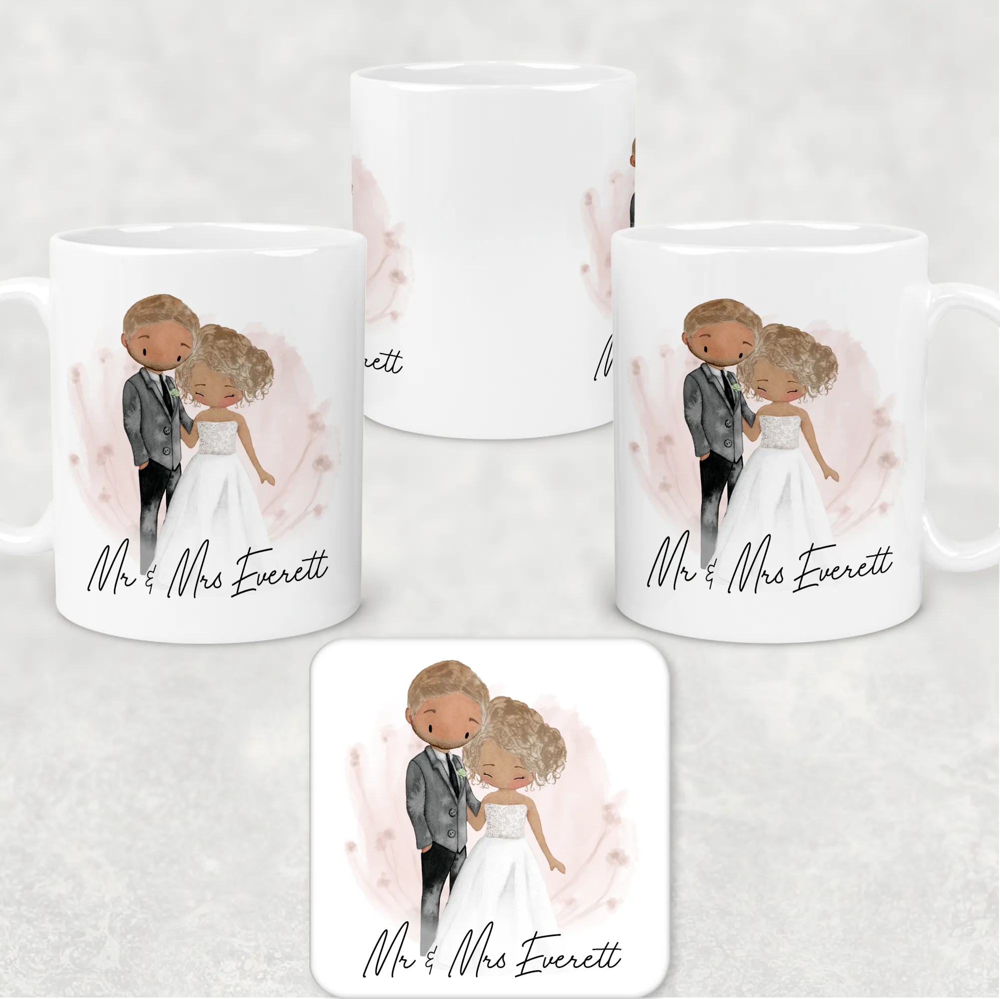 Mr & Mrs Wedding Couple Personalised Engagement Mug