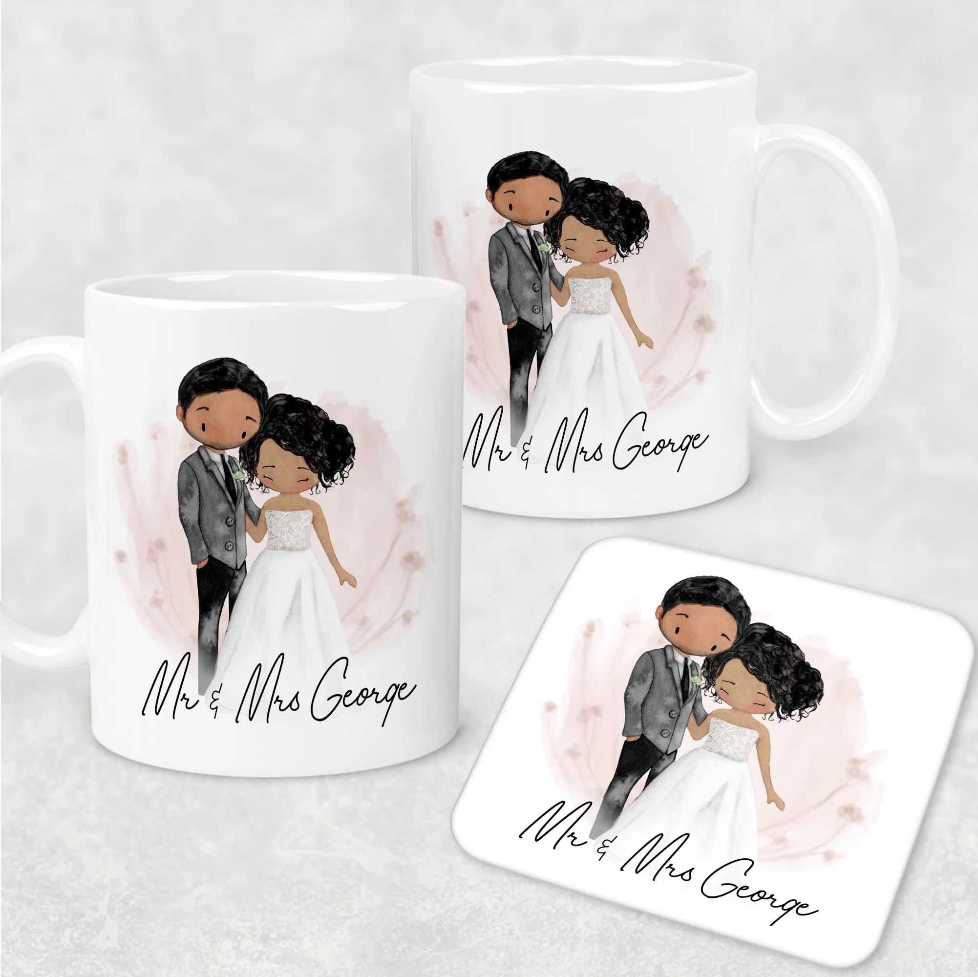 Mr & Mrs Wedding Couple Personalised Engagement Mug