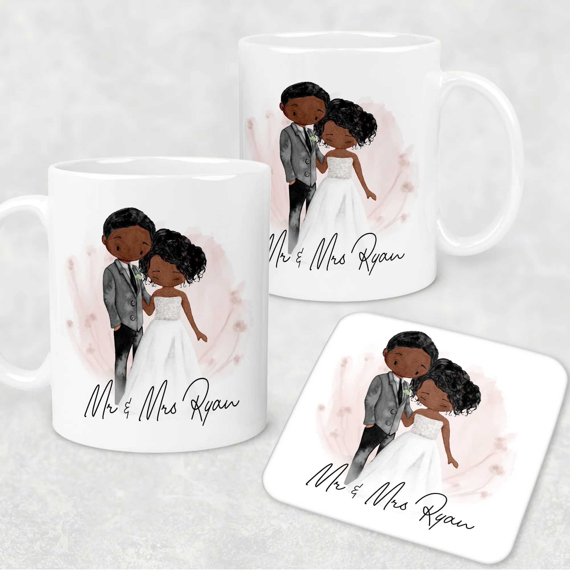 Mr & Mrs Wedding Couple Personalised Engagement Mug