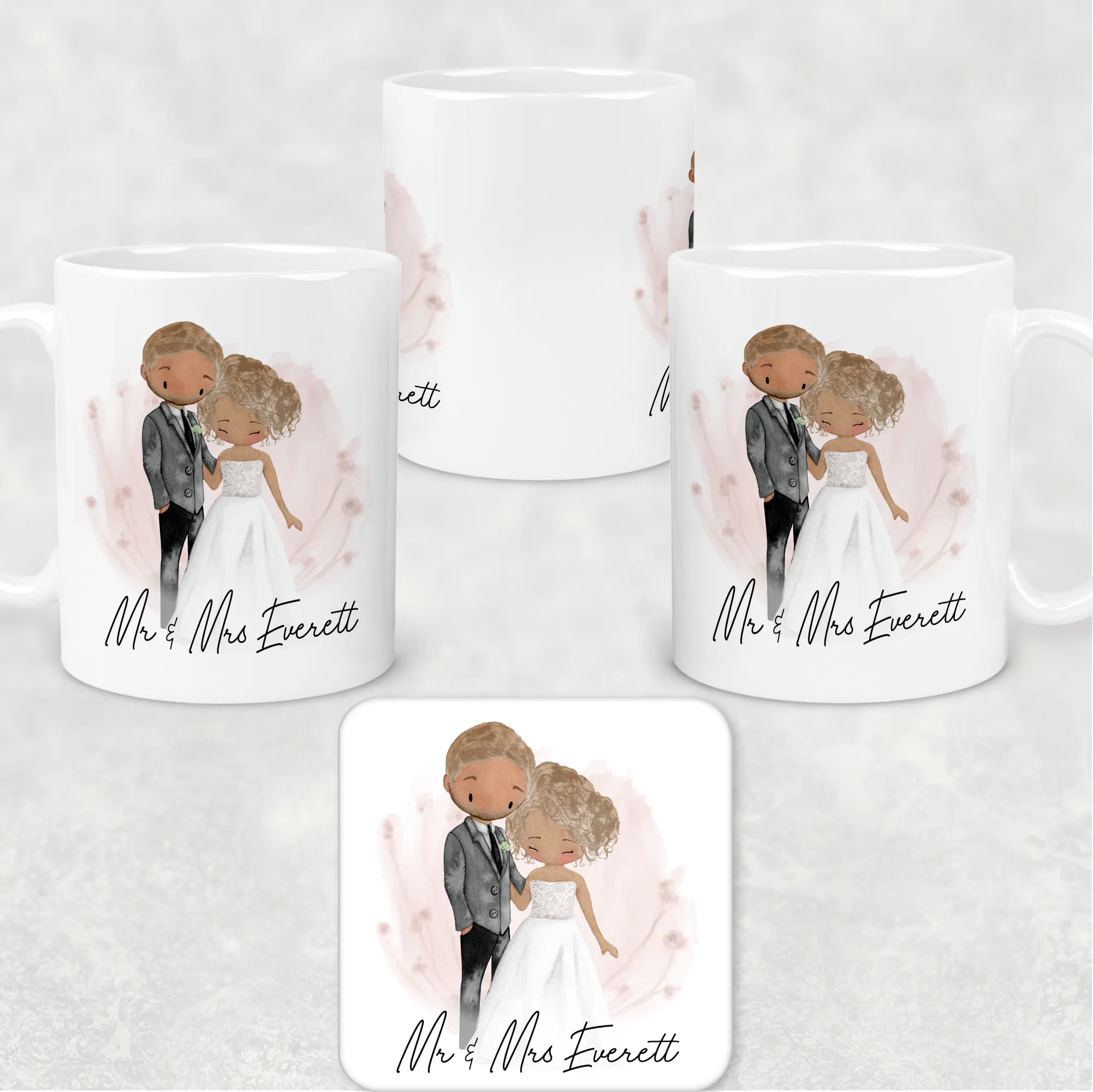 Mr & Mrs Wedding Couple Personalised Engagement Mug