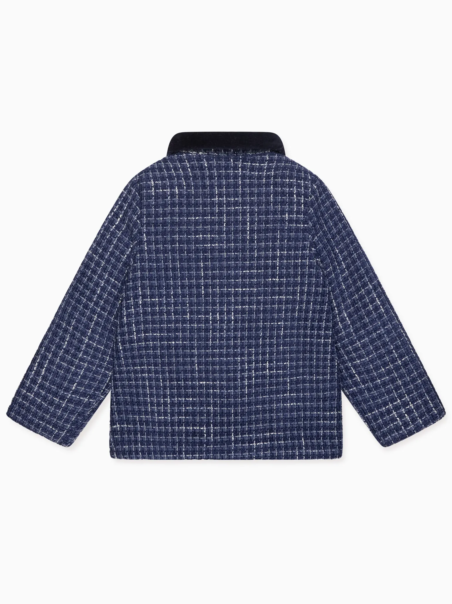 Navy Check Gabriella Girl Jacket